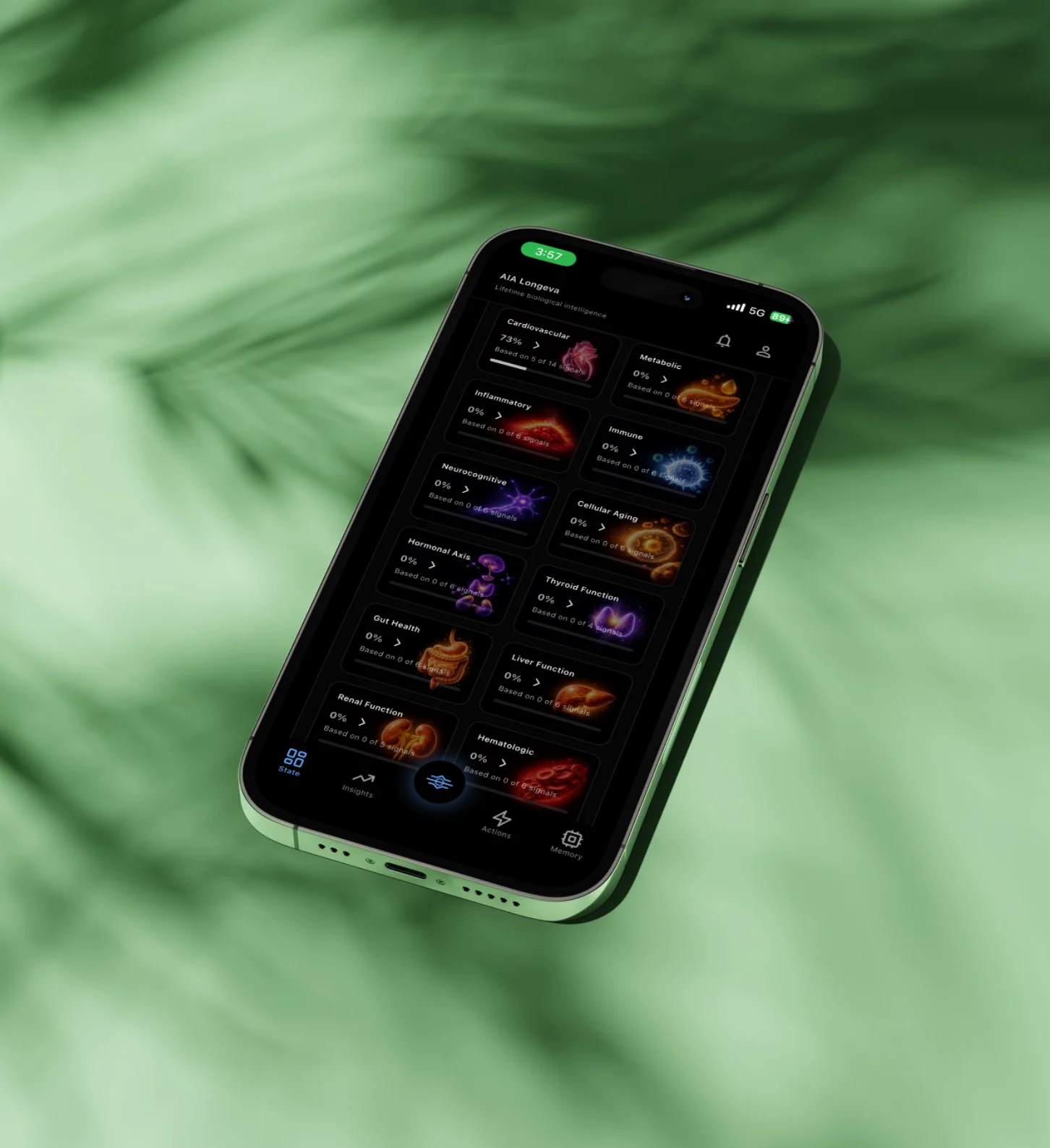 Mobile view of understanding biomarker and health data